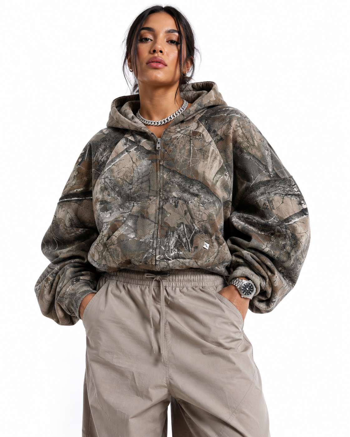 Camo Zip-up Hoodie