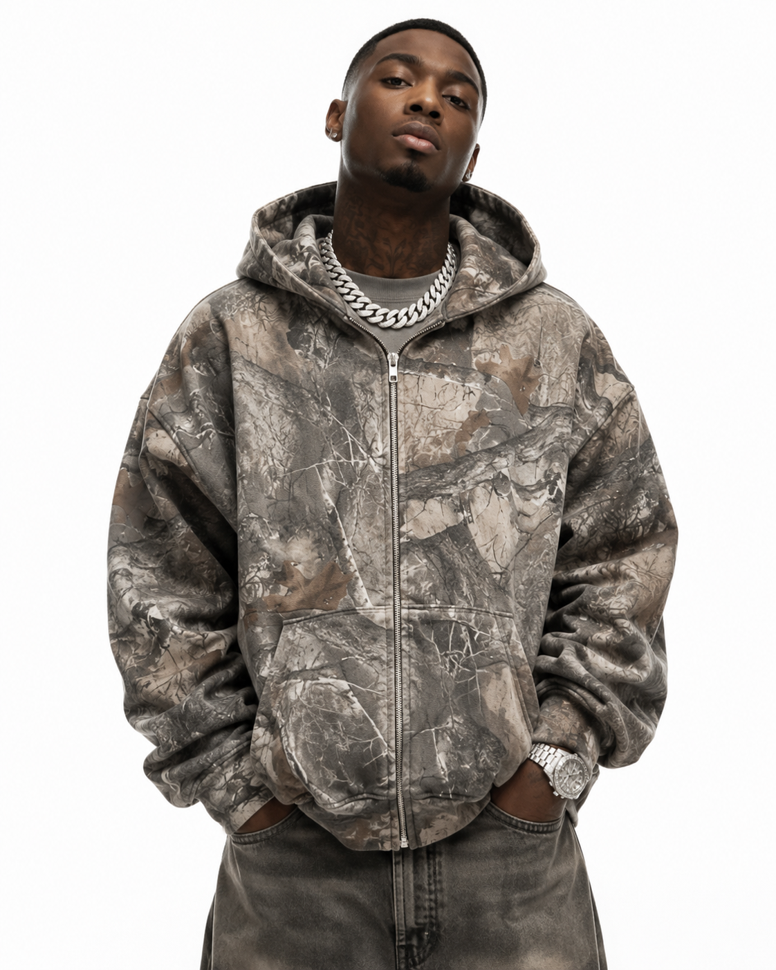 Camo Zip-up Hoodie