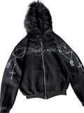 Midnight Fur Hoodie