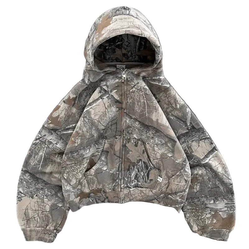 Camo Zip-up Hoodie
